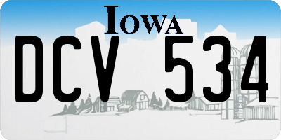 IA license plate DCV534