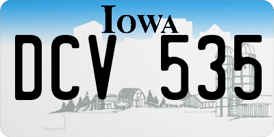 IA license plate DCV535