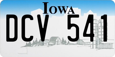 IA license plate DCV541