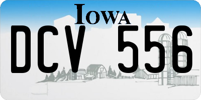 IA license plate DCV556