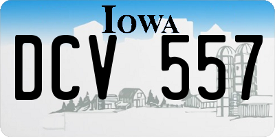 IA license plate DCV557