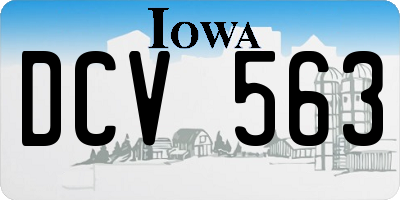 IA license plate DCV563