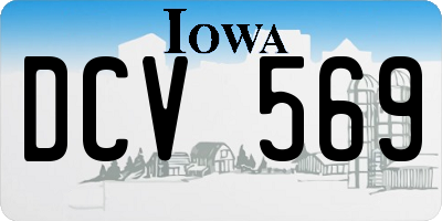 IA license plate DCV569