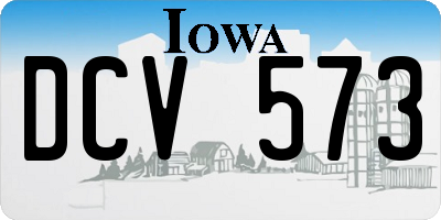 IA license plate DCV573