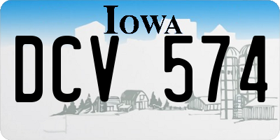 IA license plate DCV574