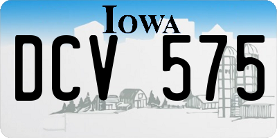 IA license plate DCV575
