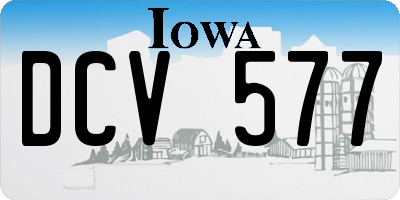 IA license plate DCV577