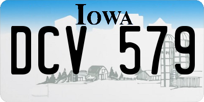IA license plate DCV579