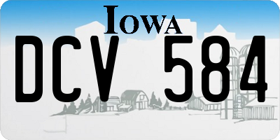 IA license plate DCV584