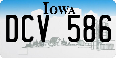 IA license plate DCV586