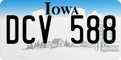 IA license plate DCV588