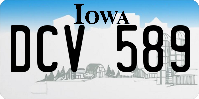 IA license plate DCV589