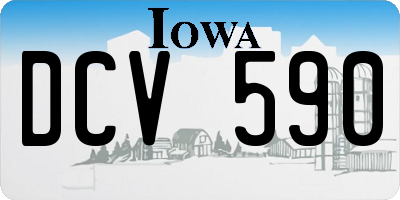 IA license plate DCV590