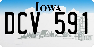 IA license plate DCV591