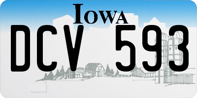 IA license plate DCV593