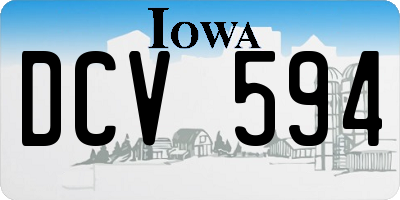 IA license plate DCV594