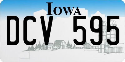 IA license plate DCV595