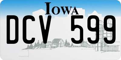 IA license plate DCV599