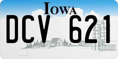 IA license plate DCV621