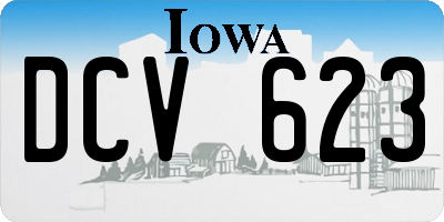 IA license plate DCV623