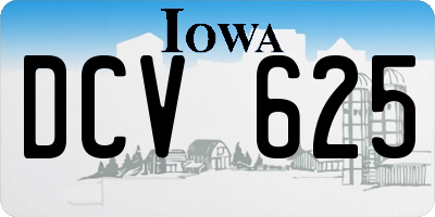 IA license plate DCV625