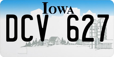 IA license plate DCV627