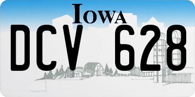 IA license plate DCV628
