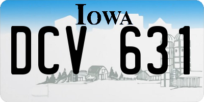 IA license plate DCV631