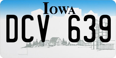IA license plate DCV639