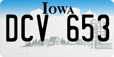 IA license plate DCV653