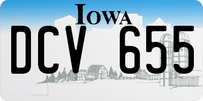 IA license plate DCV655