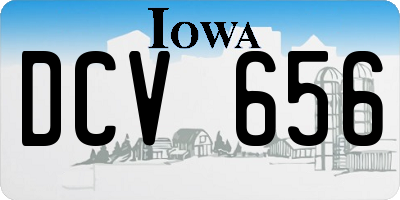 IA license plate DCV656