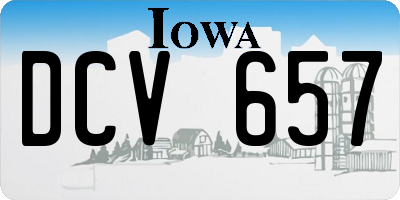 IA license plate DCV657