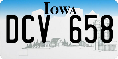IA license plate DCV658