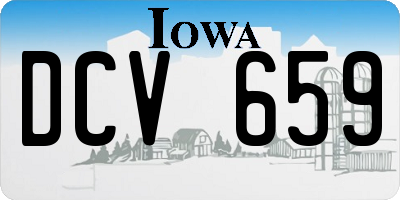 IA license plate DCV659