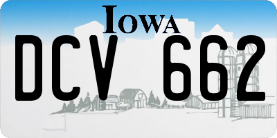 IA license plate DCV662