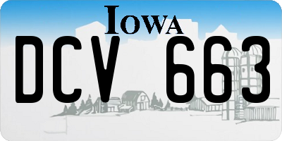 IA license plate DCV663
