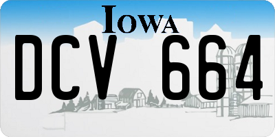 IA license plate DCV664