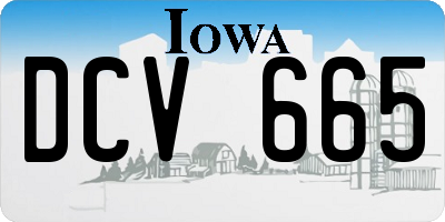 IA license plate DCV665