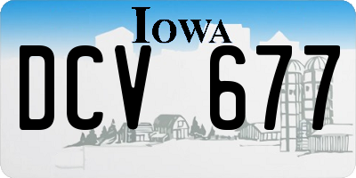 IA license plate DCV677