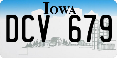 IA license plate DCV679