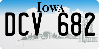 IA license plate DCV682