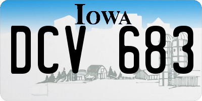 IA license plate DCV683