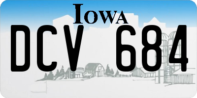 IA license plate DCV684