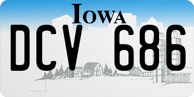 IA license plate DCV686