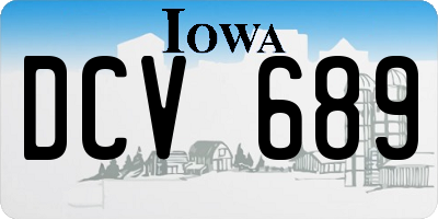 IA license plate DCV689