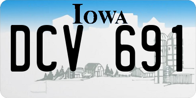IA license plate DCV691