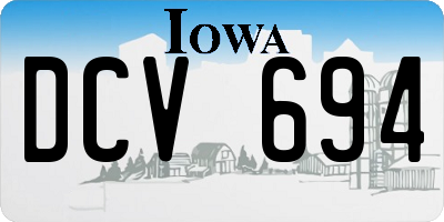 IA license plate DCV694