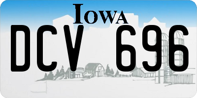 IA license plate DCV696