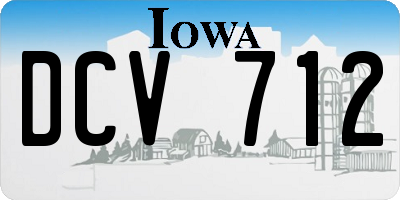 IA license plate DCV712